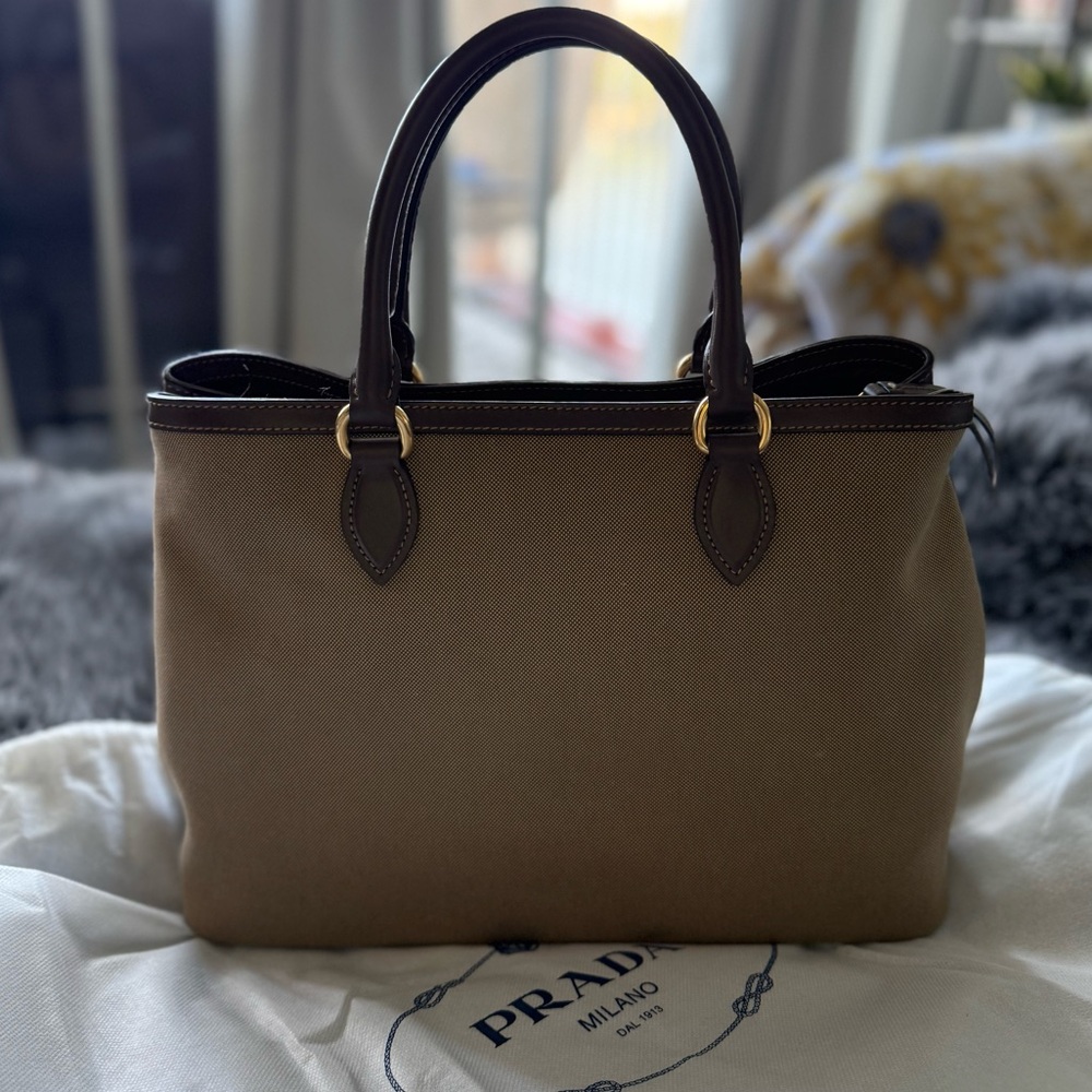 Prada Jacquard Canvas Tote NWOT - Picture 2 of 5